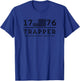 Trapping Shirt with a USA Flag and Vintage Style Text Kids Men T-Shirt - T-Shirt | Royal