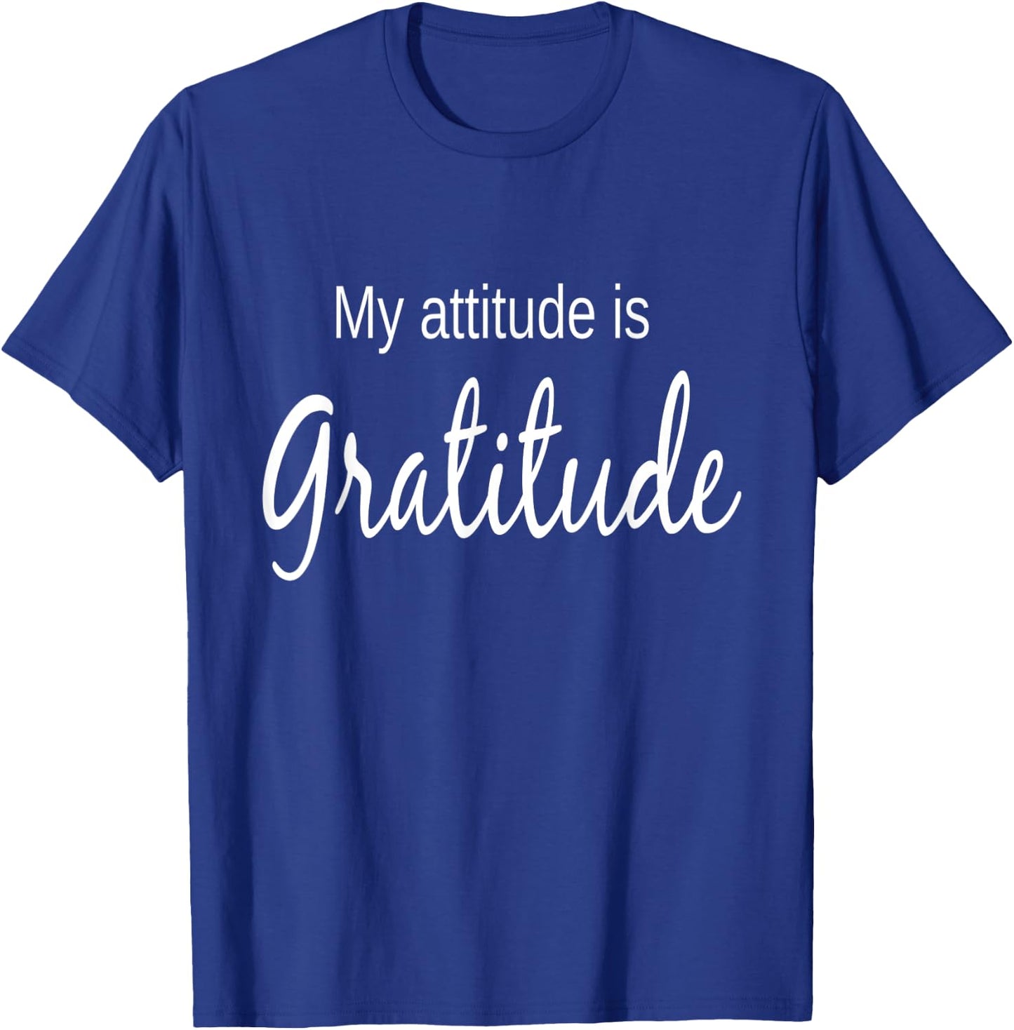 My Attitude Is Gratitude Positive Thinking T-Shirt - T-Shirt | Royal