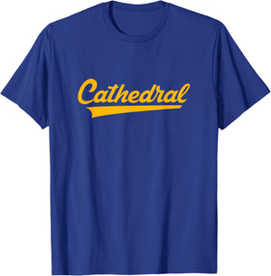 Cathedral High School Vintage Swoosh T-Shirt - T-Shirt | Royal