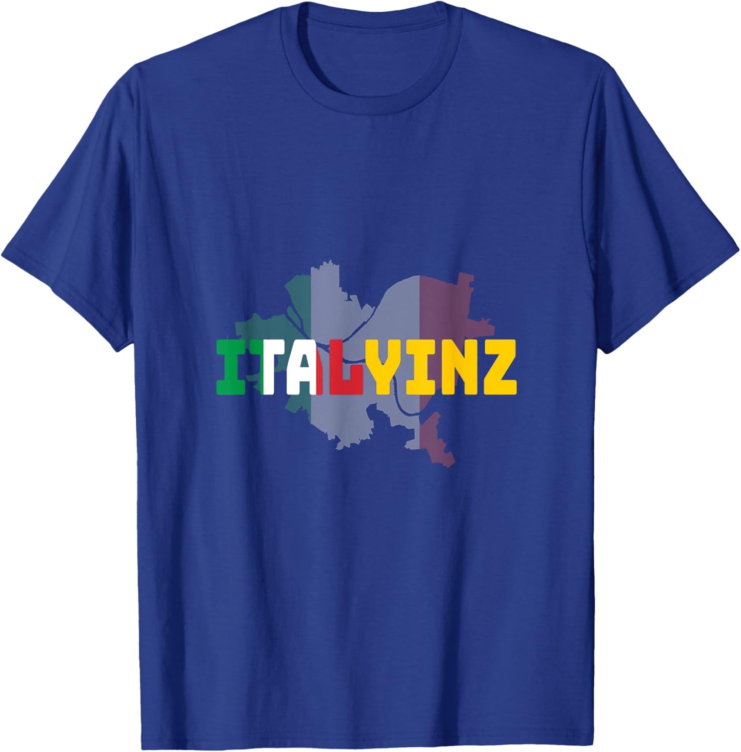 ITALYINZ Pittsburgh Black and Gold Italian Flag T-Shirt - T-Shirt | Royal