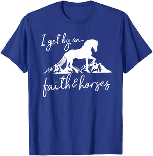 Faith and Horses - Christian Horse Lover T-Shirt - T-Shirt | Royal