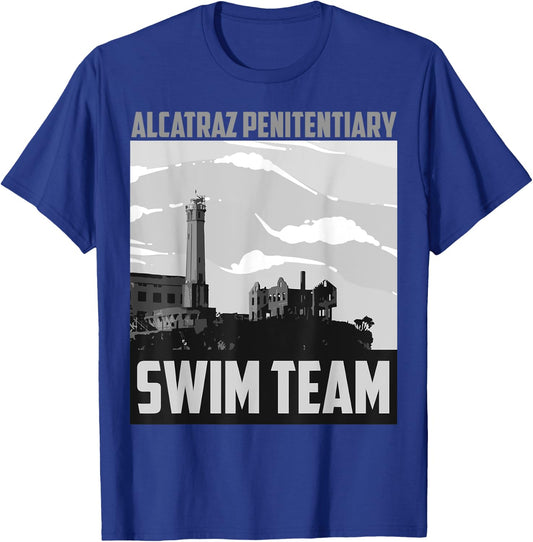Cute Fancy Alcatraz Penitentiary Swim Team Shirt Gift T-Shirt - T-Shirt | Royal