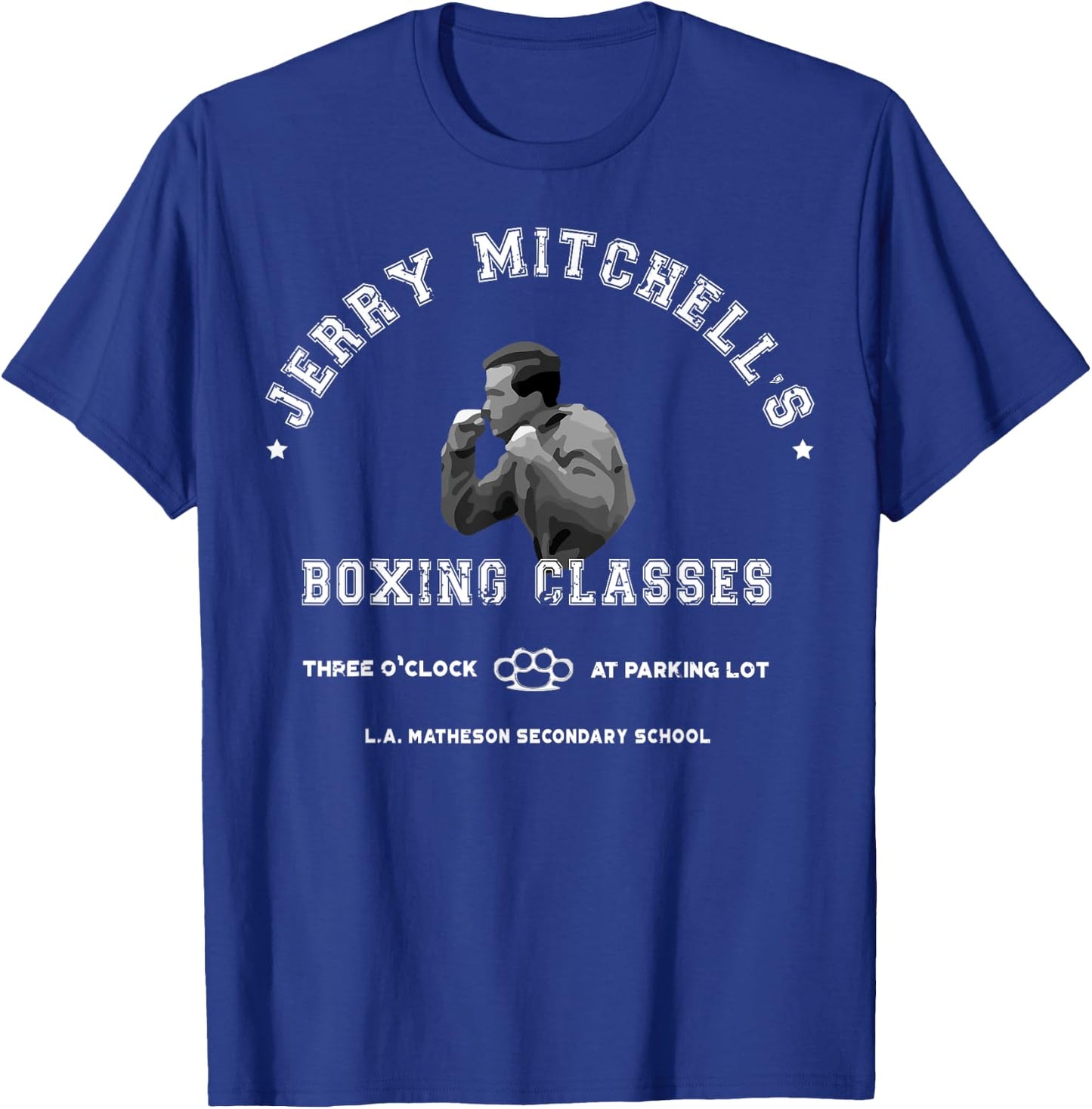Three O'Clock Boxing Classes T Shirt, Cult Geek Fighter T-Shirt - T-Shirt | Royal