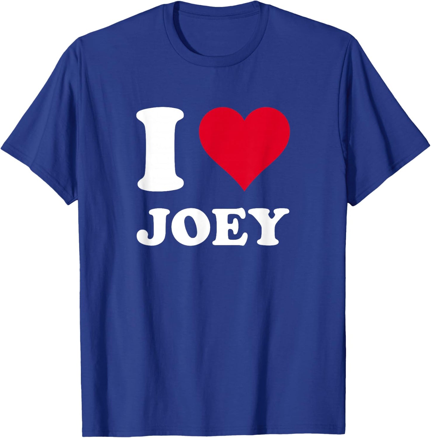 I Heart Joey -Adults I Love Joey Black Small Classic Fit Short Sleeve T-Shirt - T-Shirt | Royal