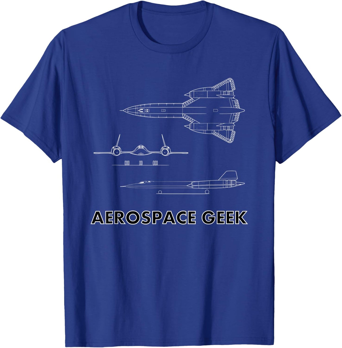 Aerospace Geek Lockheed SR-71A Gift T-Shirt - T-Shirt | Royal