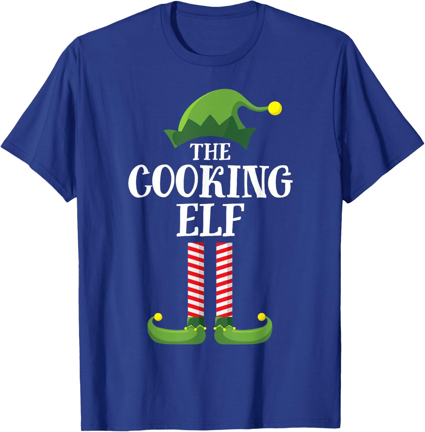 Cooking Elf Matching Family Group Christmas Party Pyjamas T-Shirt - T-Shirt | Royal