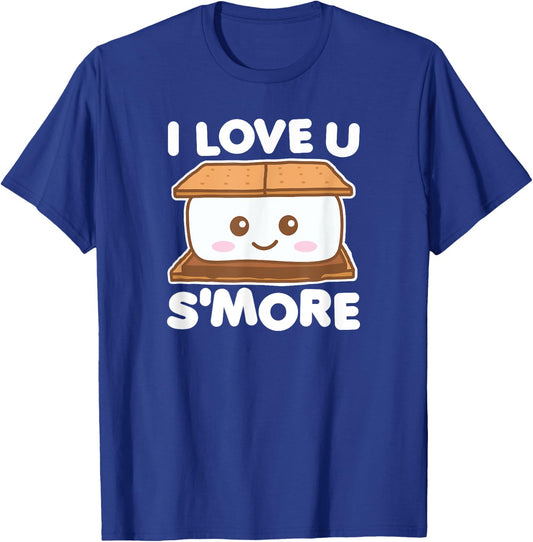 I Love You Smore Funny Camping S'more Pun (Dark) T-Shirt - T-Shirt | Royal