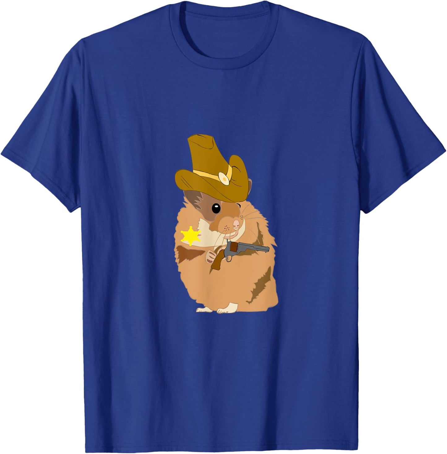Cowboy Hamster Wild West Sherrif Hammy Howdy Rancer T-Shirt - T-Shirt | Royal