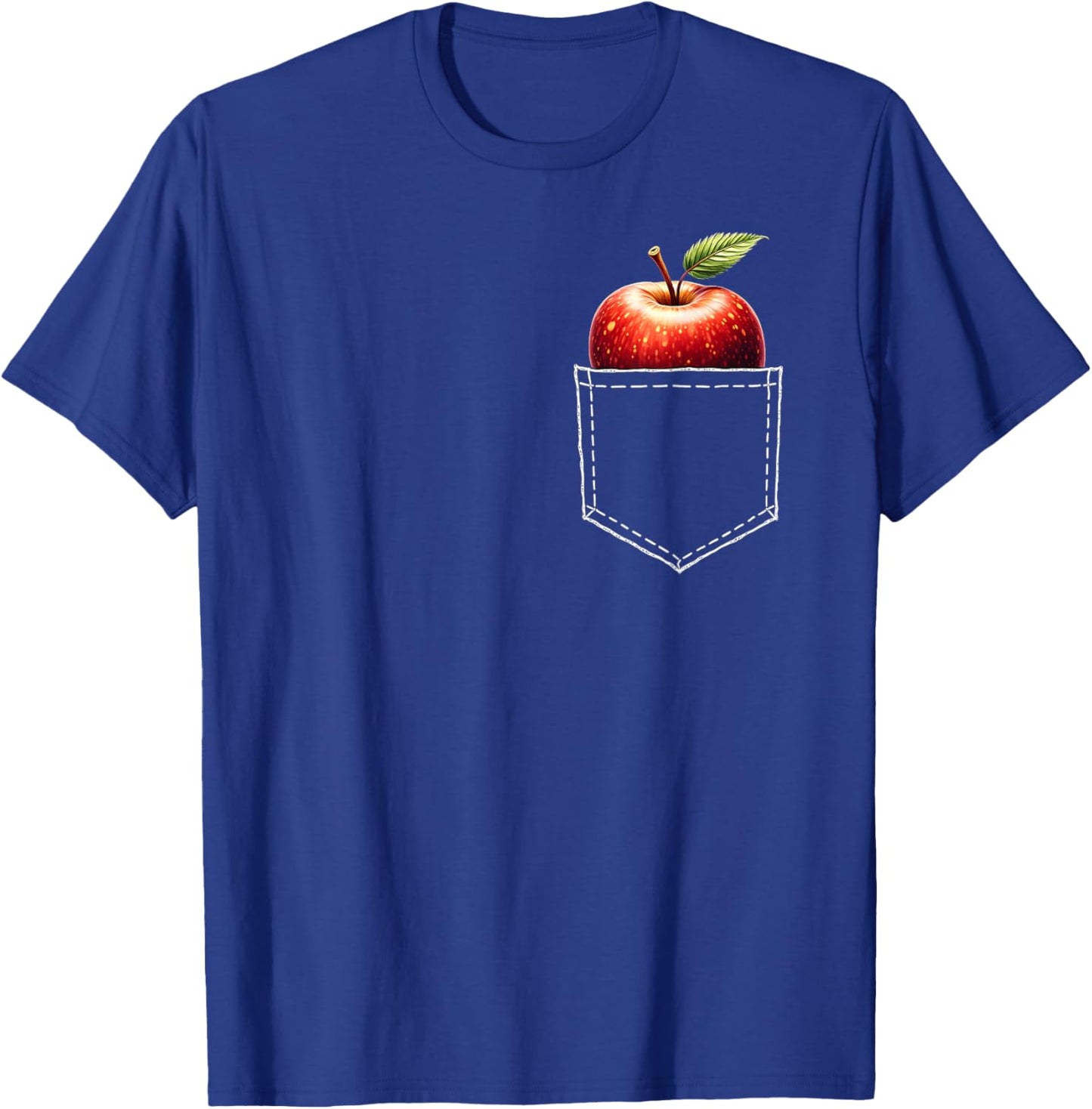 Cute Apple In The Pocket T-Shirt - T-Shirt | Royal