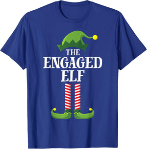Engaged Elf Matching Family Group Christmas Party Pyjamas T-Shirt - T-Shirt | Royal