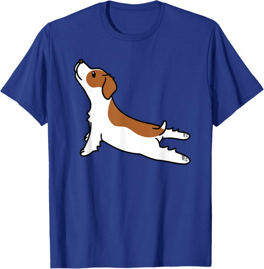 Epagneul Breton Yoga Pose Funny Dog Gift T-Shirt - T-Shirt | Royal