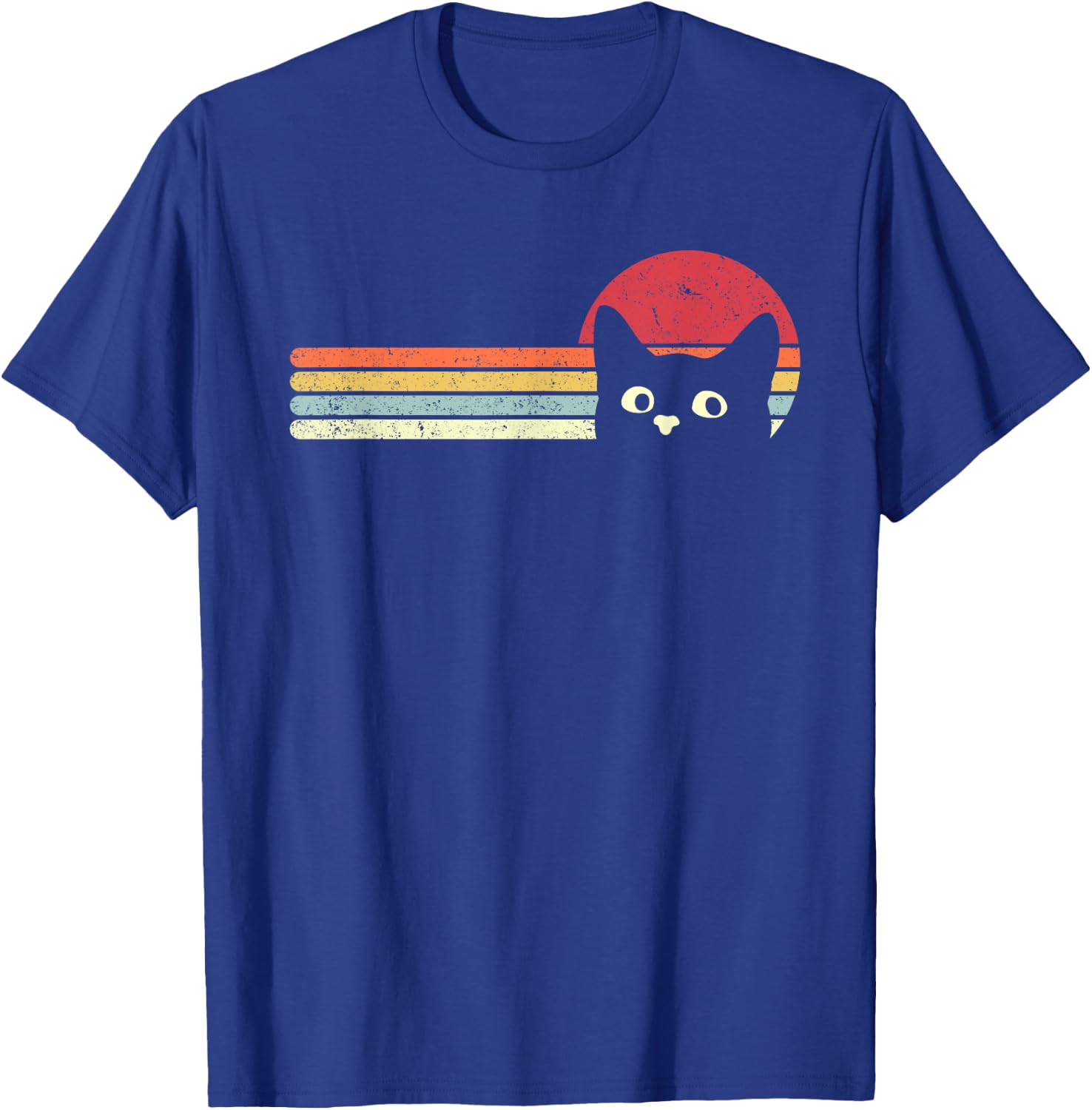 Cat Shirt. Retro Style T-Shirt - T-Shirt | Royal