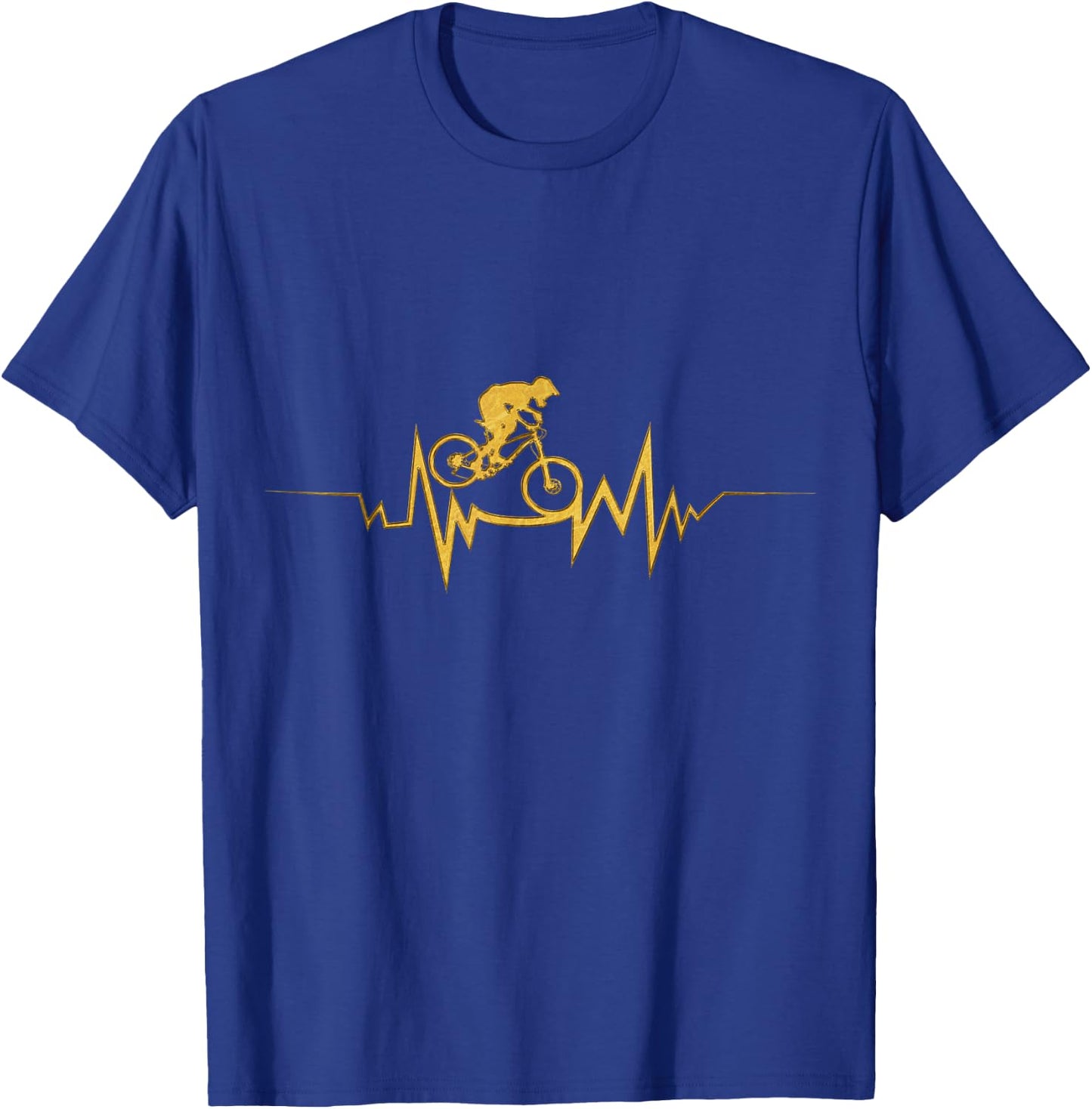 Mountain Bike Heartbeat Cool Quote For Bike fans T-Shirt - T-Shirt | Royal