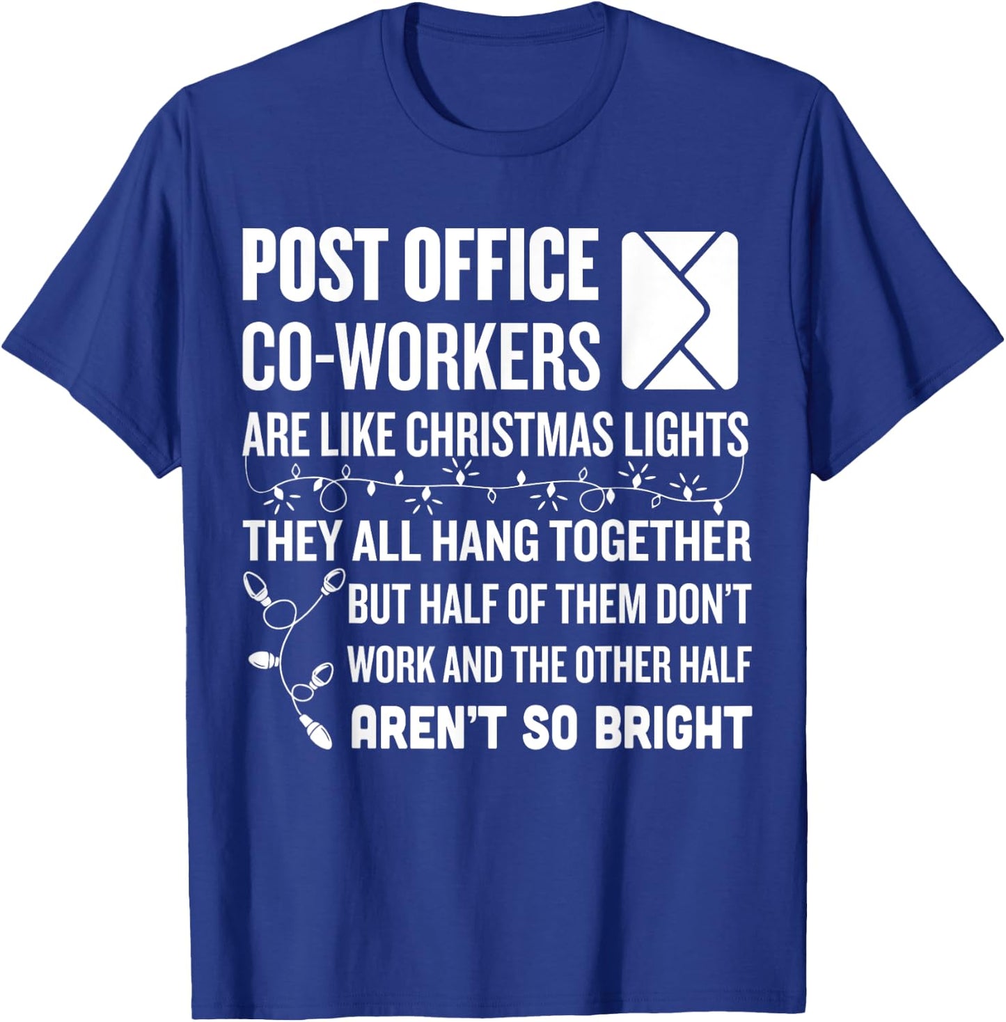 Funny Holiday Postal Worker Christmas Design T-Shirt - T-Shirt | Royal