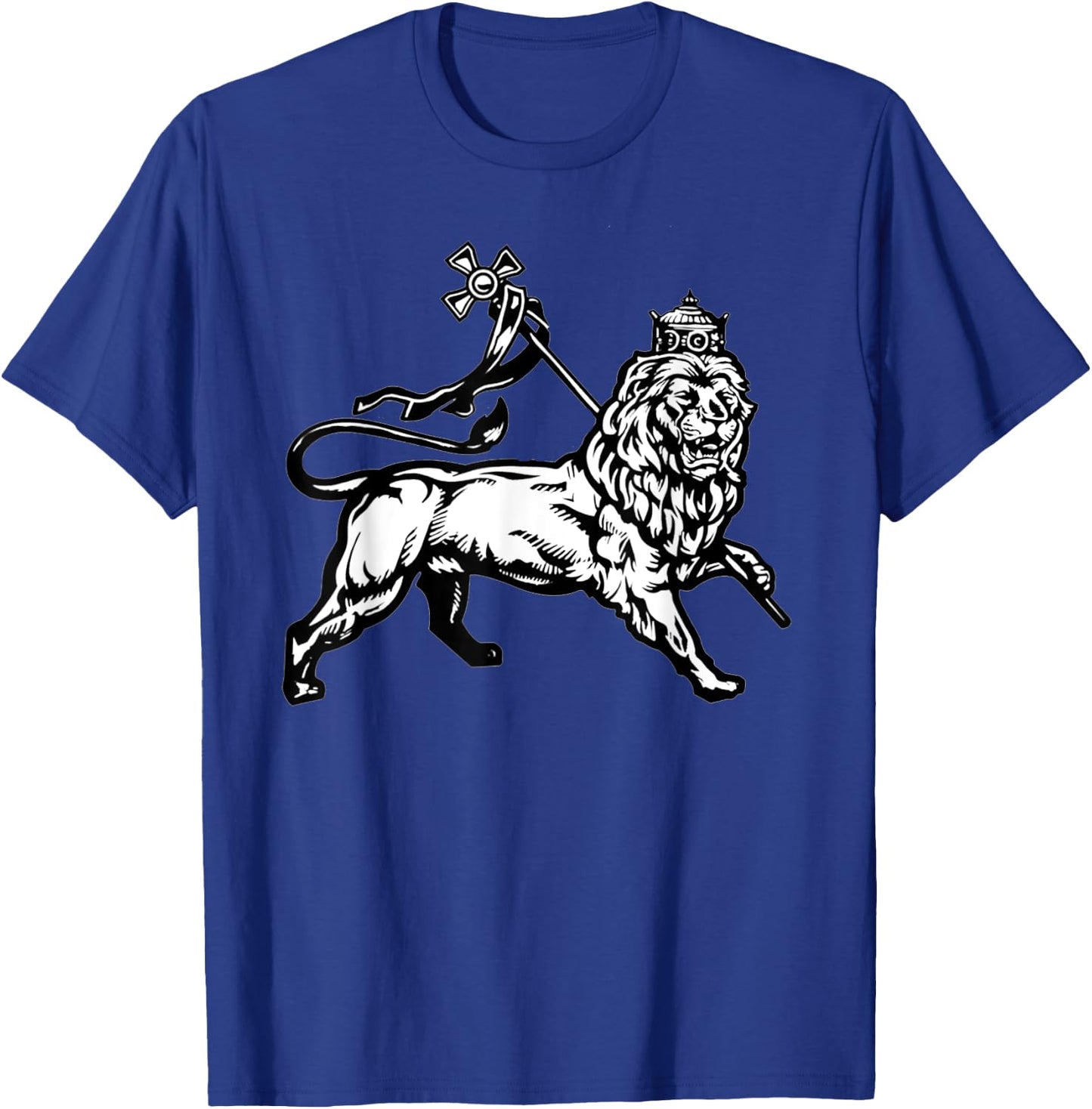 Ethiopian Rasta gift Lion of Judah With Ethiopian Cross T-Shirt - T-Shirt | Royal