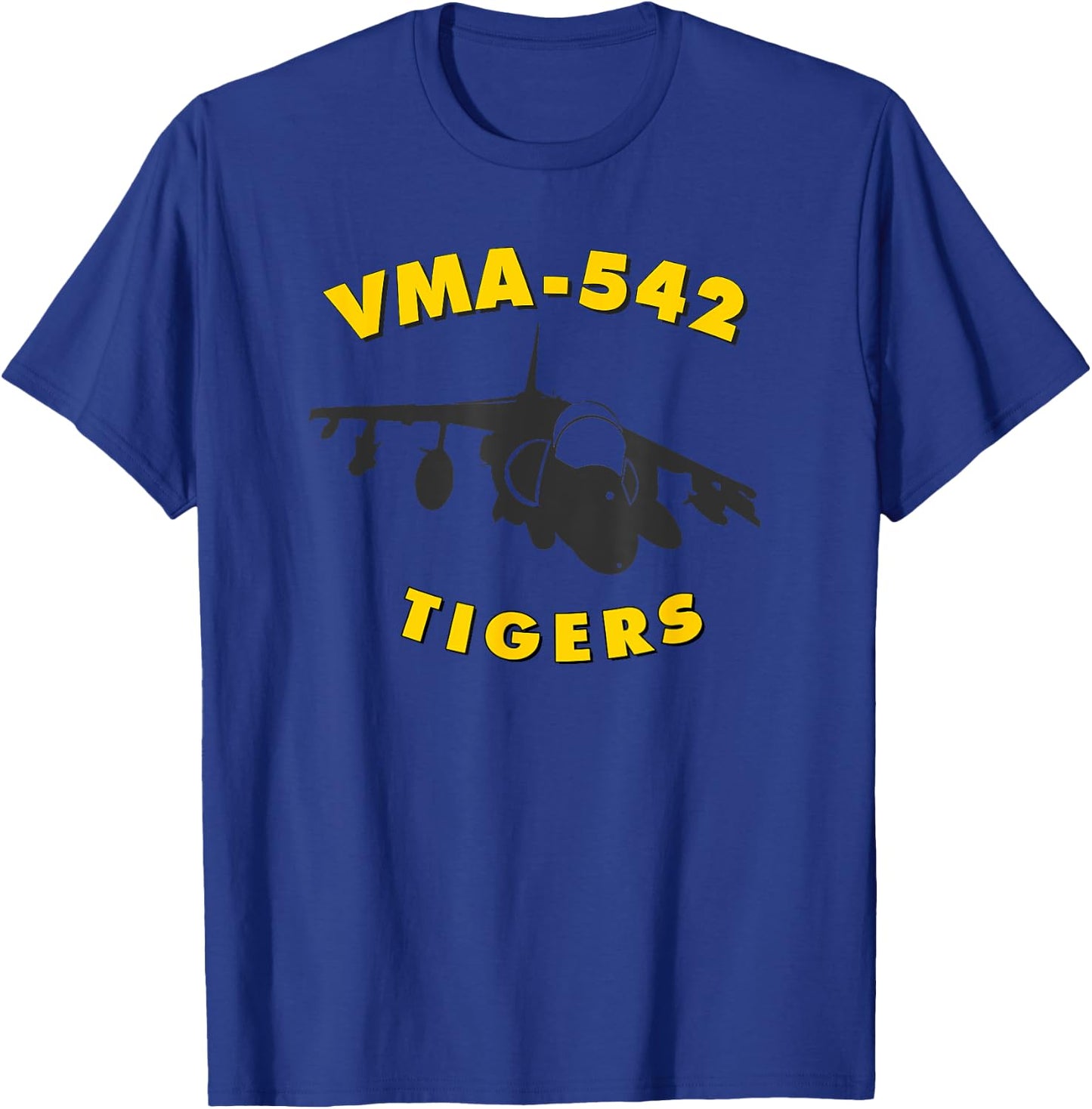 VMA-542 Tigers Attack Squadron AV-8B Harrier T-Shirt - T-Shirt | Royal