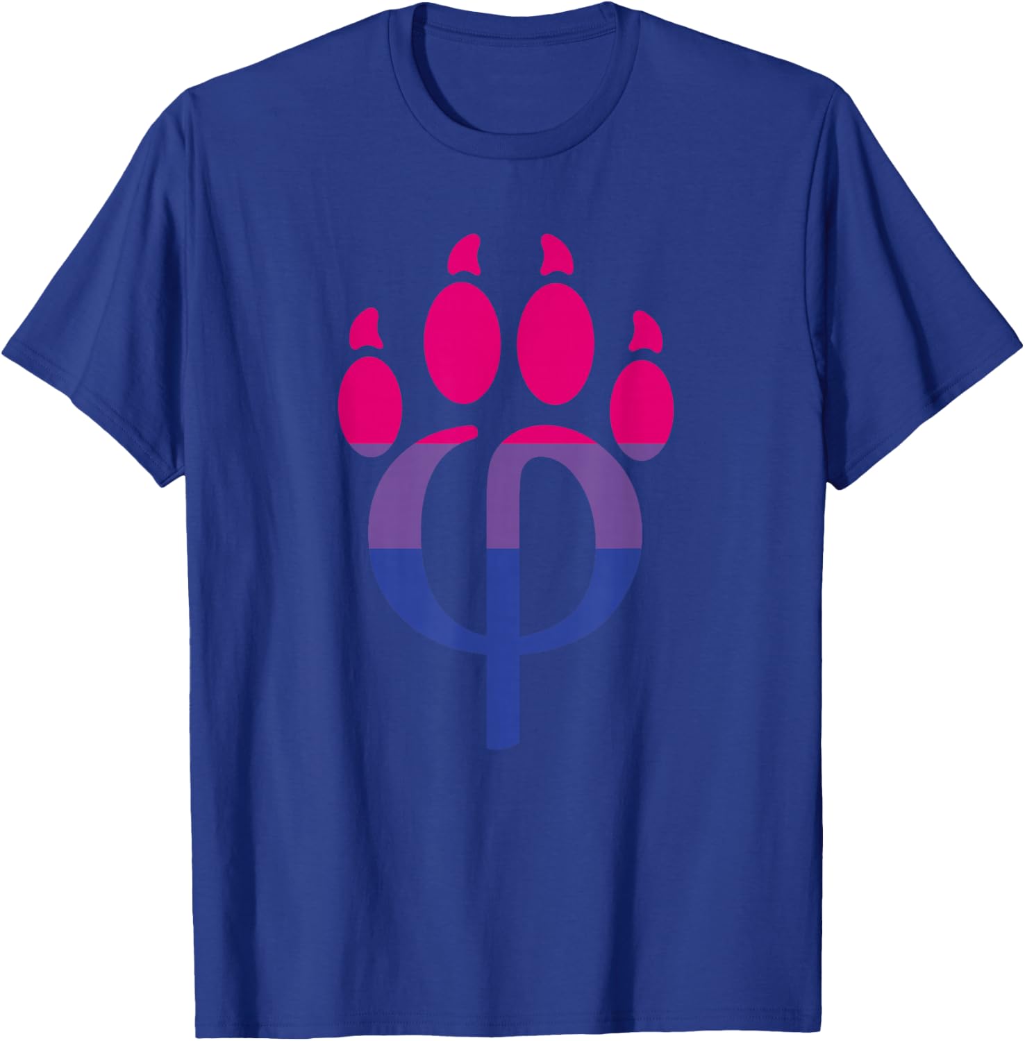 Bisexual Furry Pride Phipaw Bi T-Shirt - T-Shirt | Royal