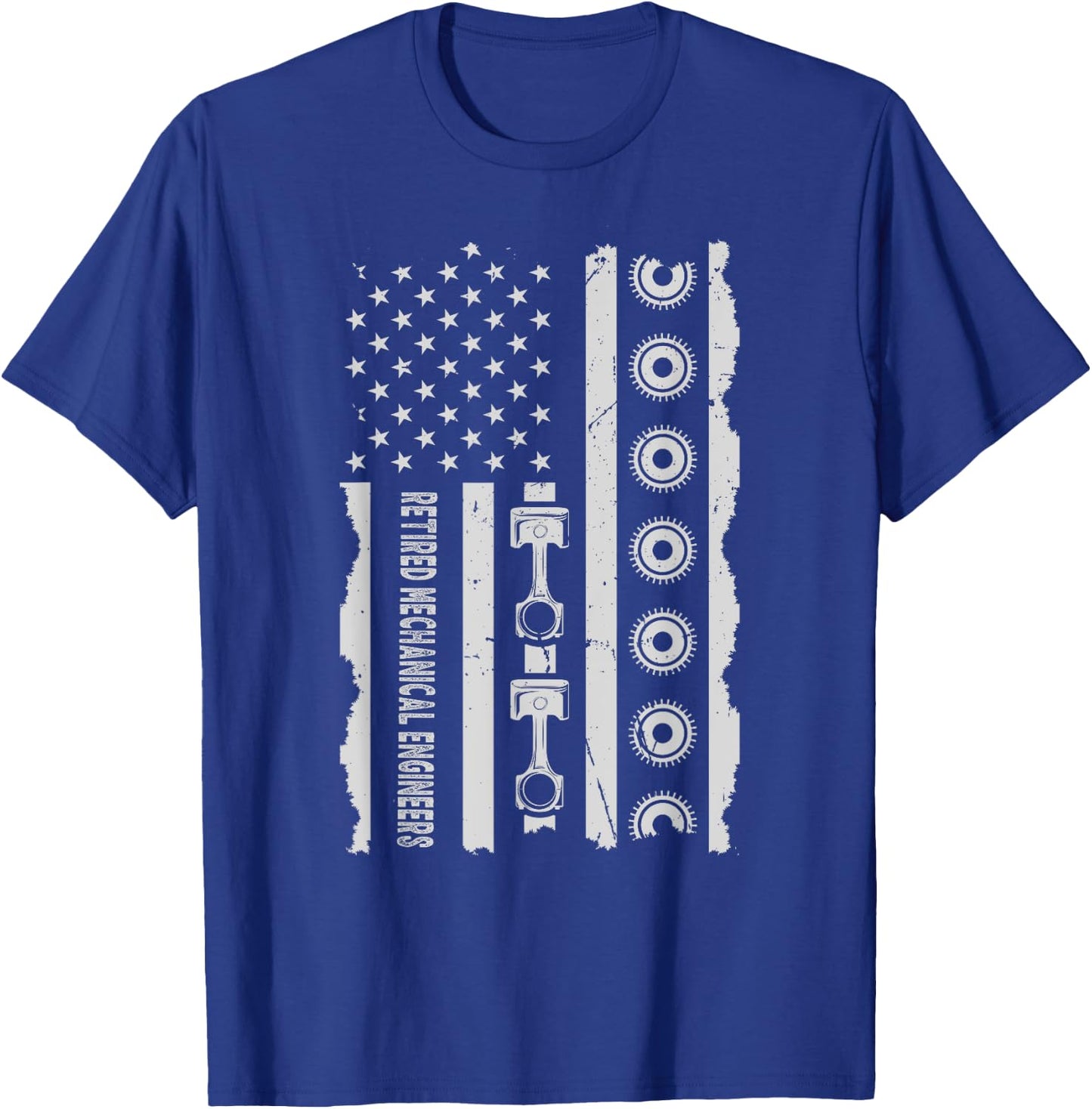 Retired Retirement Mechanical Engineers Mechanic Coworker T-Shirt - T-Shirt | Royal