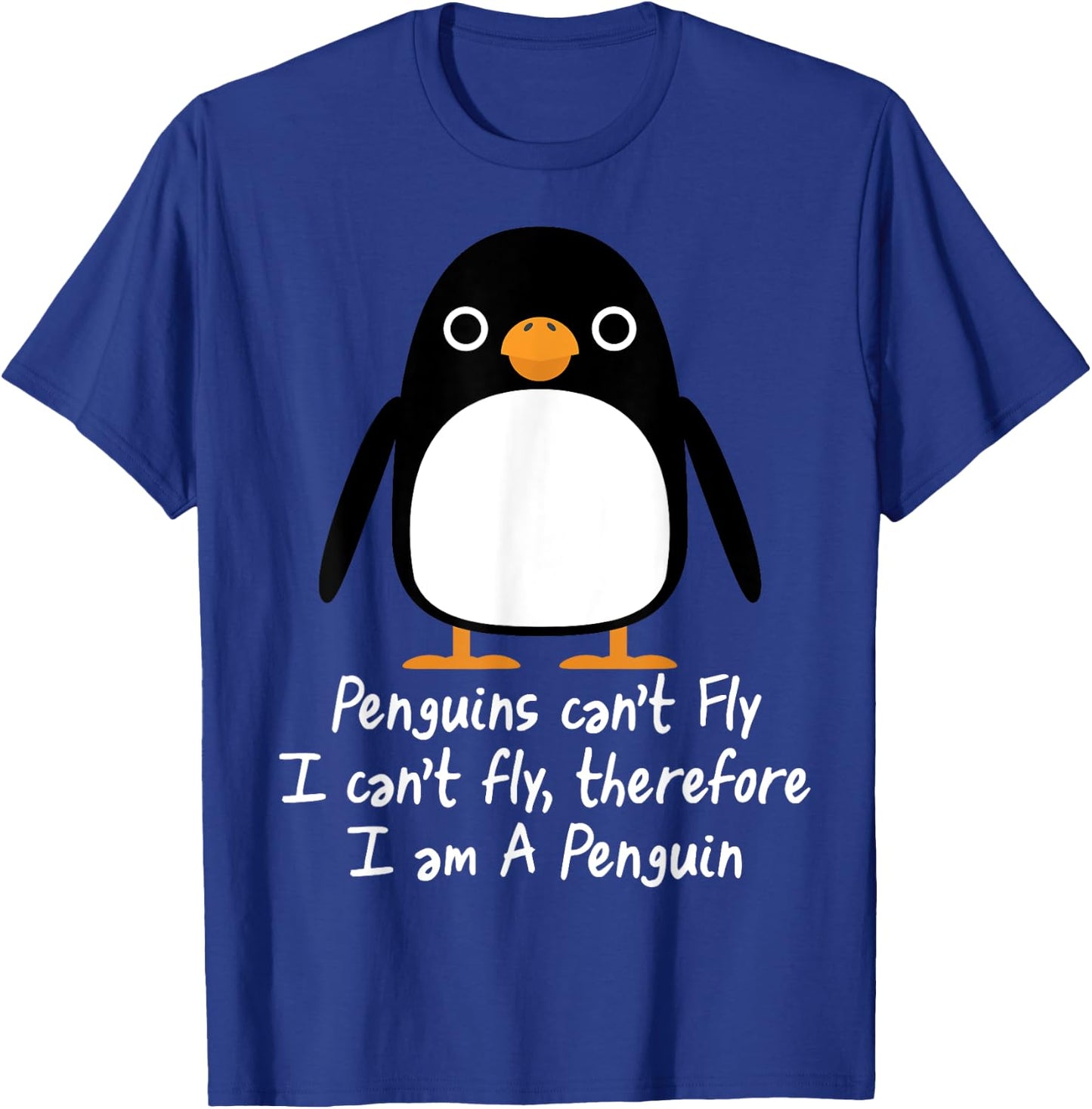 Funny Penguin T Shirt Cool I can't fly animal love gift T-Shirt - T-Shirt | Royal
