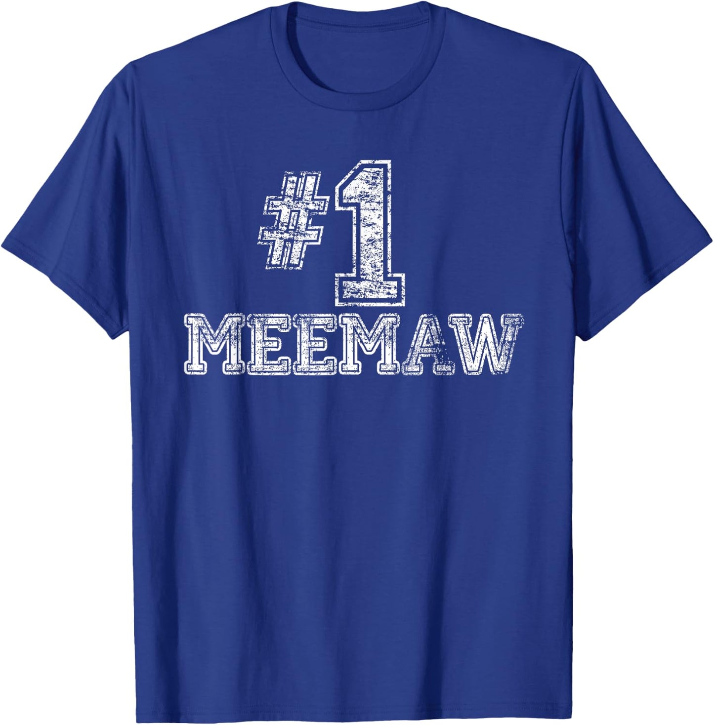 #1 Meemaw T Shirt - Number One Mother's Day Gift T-Shirt - T-Shirt | Royal