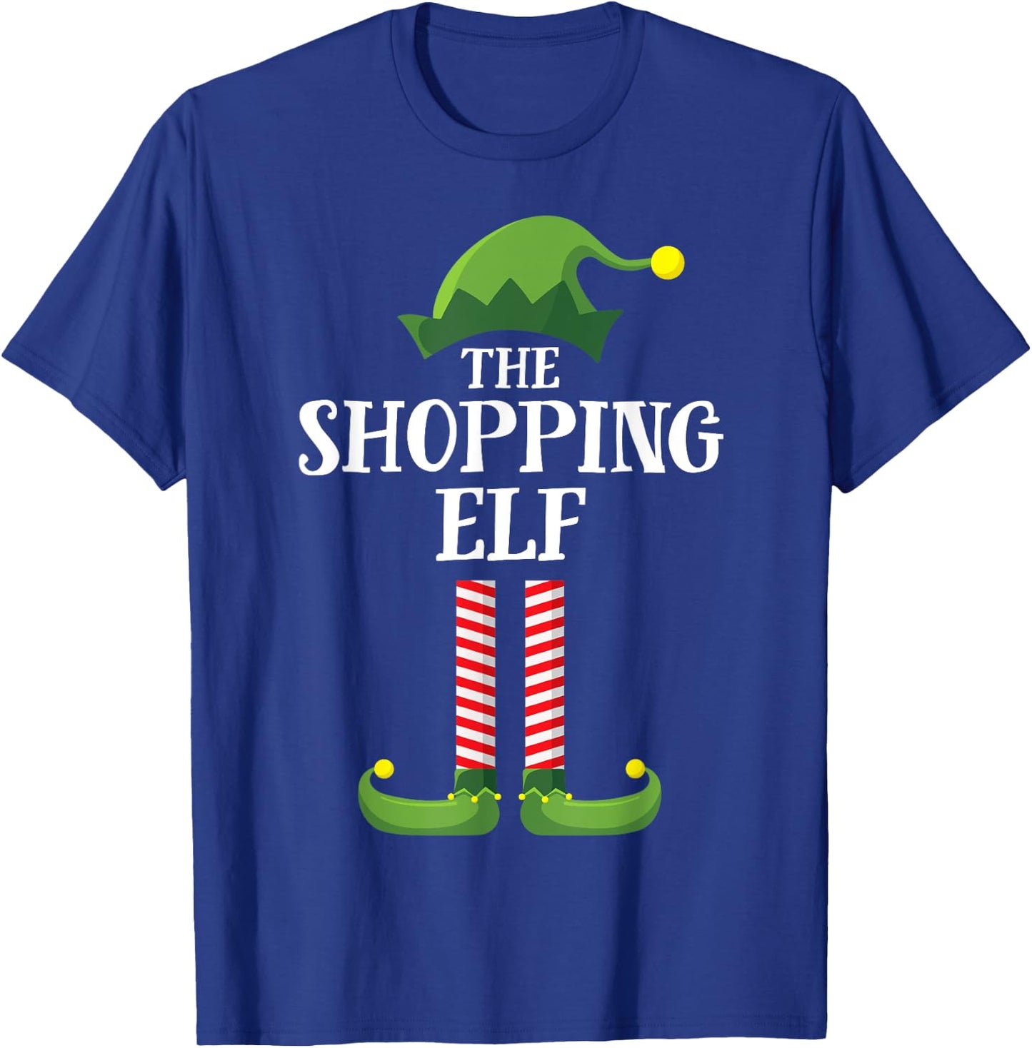 Shopping Elf Matching Family Group Christmas Party Pyjamas T-Shirt - T-Shirt | Royal