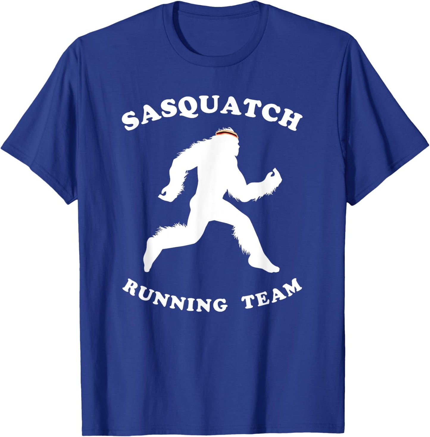 Sasquatch Running Team Shirt, Ape Man Marathon Runner T-Shirt - T-Shirt | Royal
