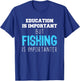 Education Is Important But Fishing Is Importanter Christmas T-Shirt - T-Shirt | Royal