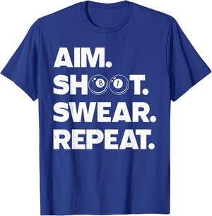 Funny Pool Art Women Billiards Lover Pool Player T-Shirt - T-Shirt | Royal