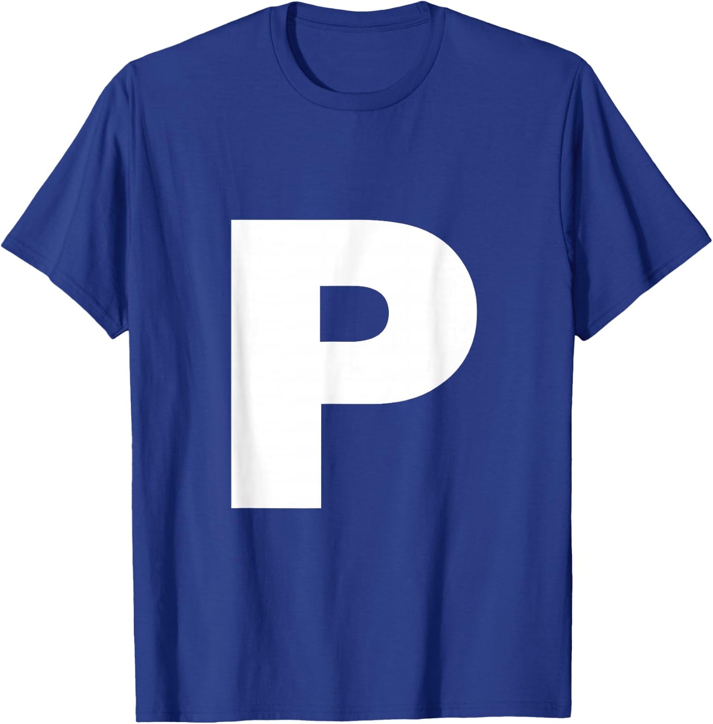 Letter P Capital Alphabet Monogram Initial T-Shirt - T-Shirt | Royal
