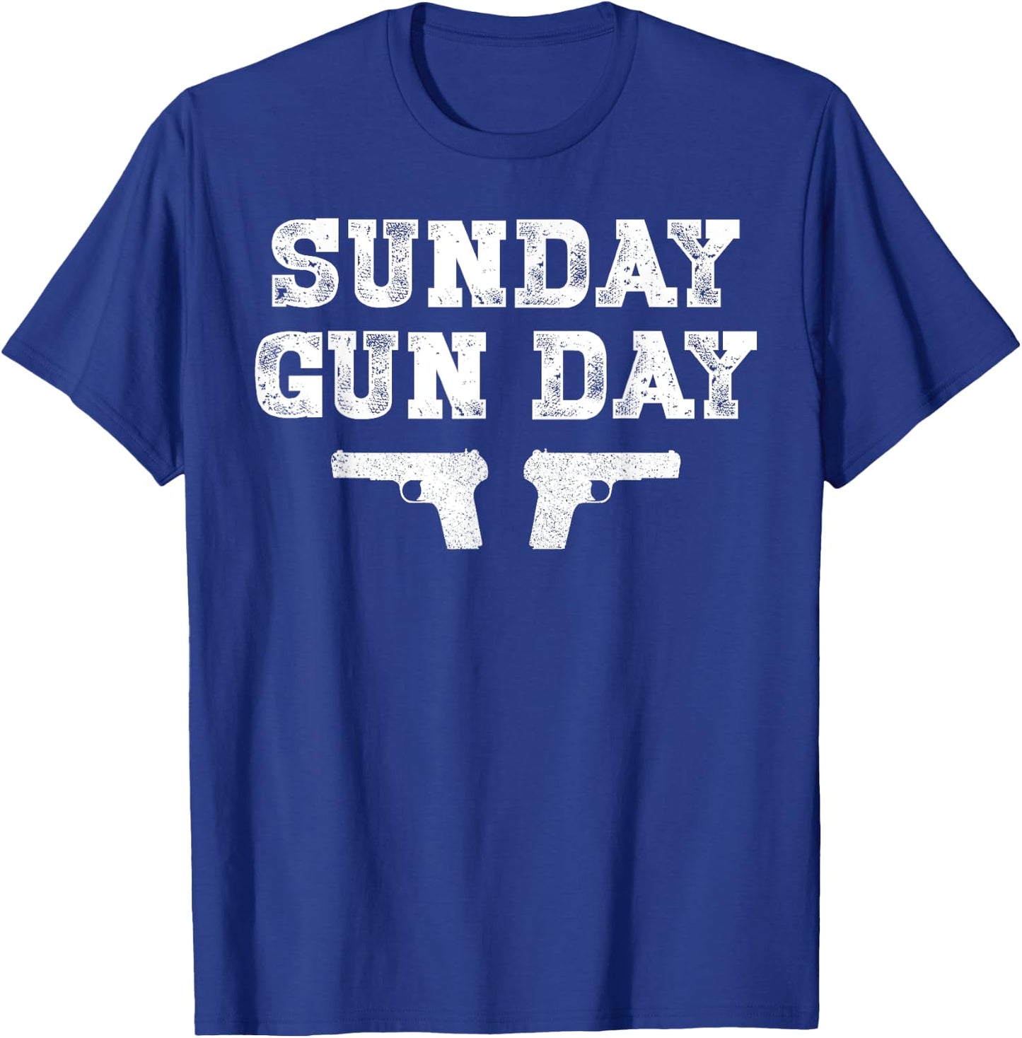 Sunday Gunday Gun Owner Shooting Shirt Funny Gift T-Shirt - T-Shirt | Royal