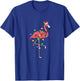Flamingo Christmas Tree Lights Xmas Kawaii Pink Bird Lover T-Shirt - T-Shirt | Royal