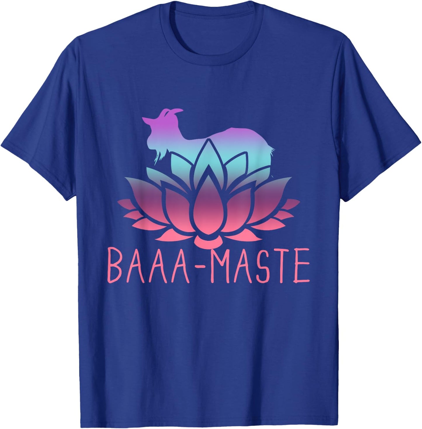 Baaa-maste Goat Yoga Namaste Spiritual Meditation Om Nayah T-Shirt - T-Shirt | Royal