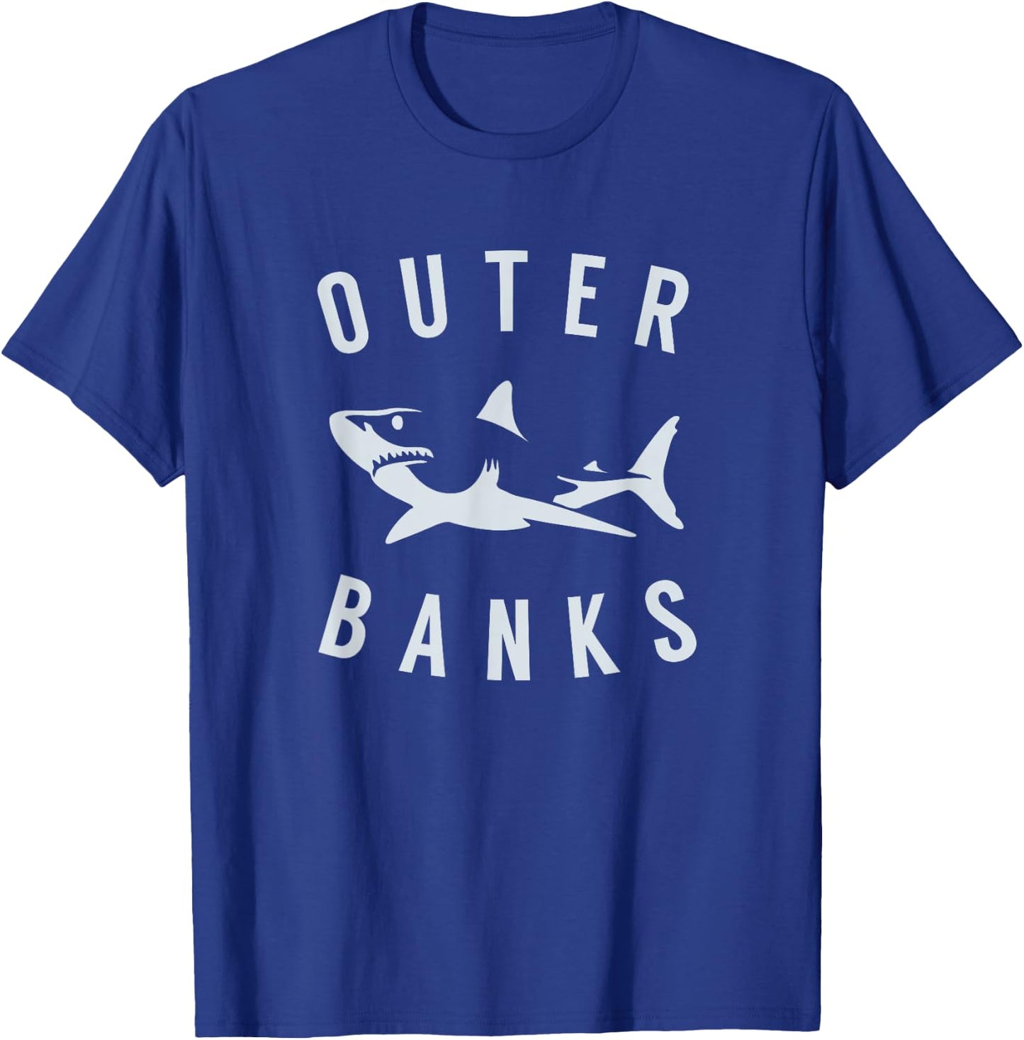 Outer Banks NC T Shirt OBX Shark Souvenirs North Carolina T-Shirt - T-Shirt | Royal