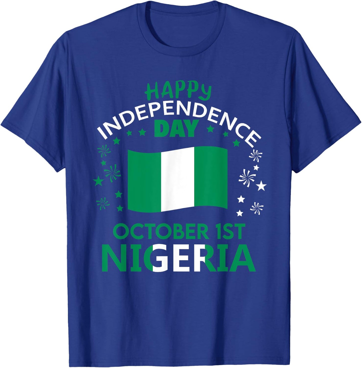Nigeria 65th Independence Day Nigerian Pride Nigeria Flag T-Shirt - T-Shirt | Royal