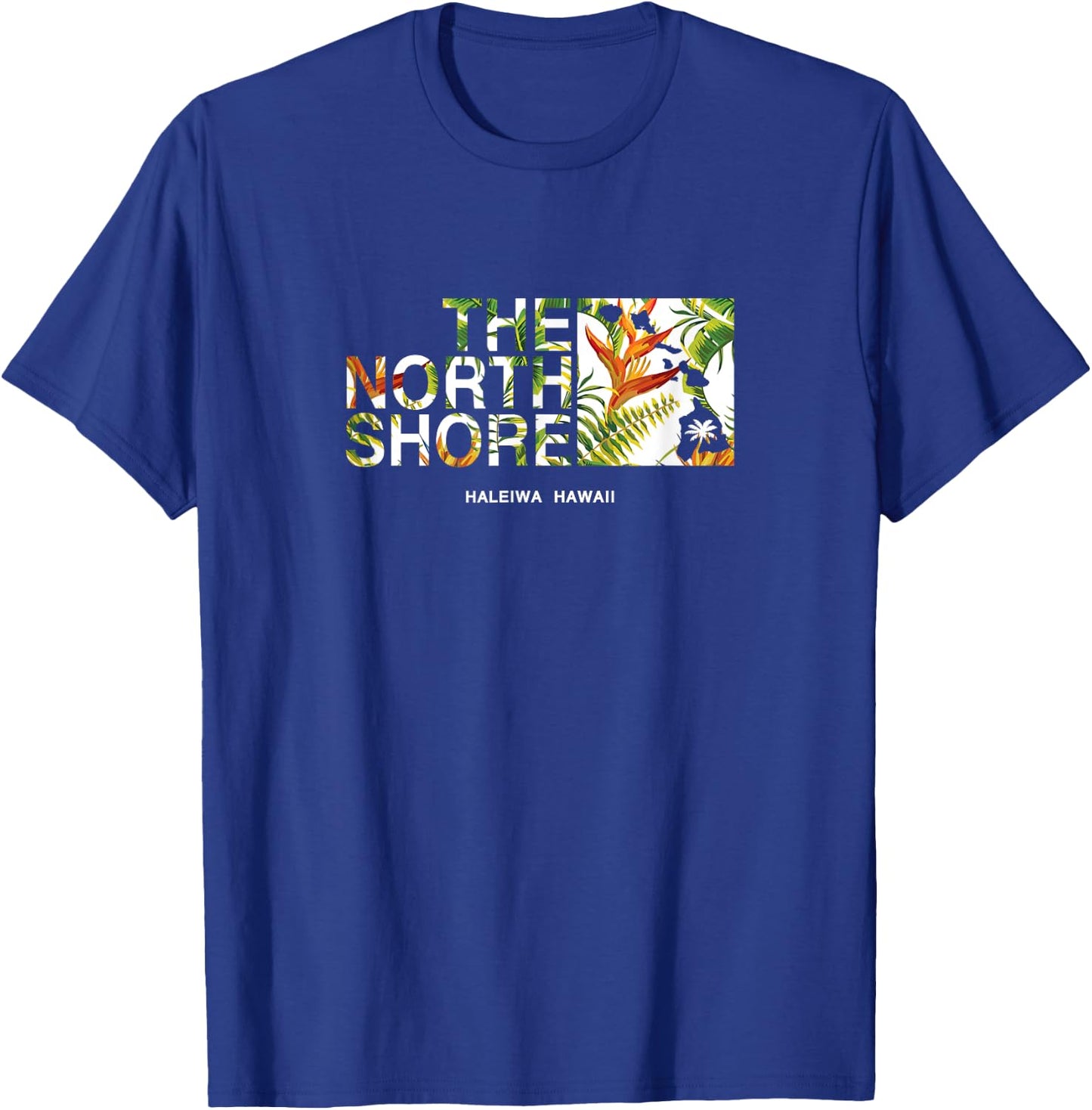 Hawaii North Shore Haleiwa Bird of Paradise T-Shirt - T-Shirt | Royal