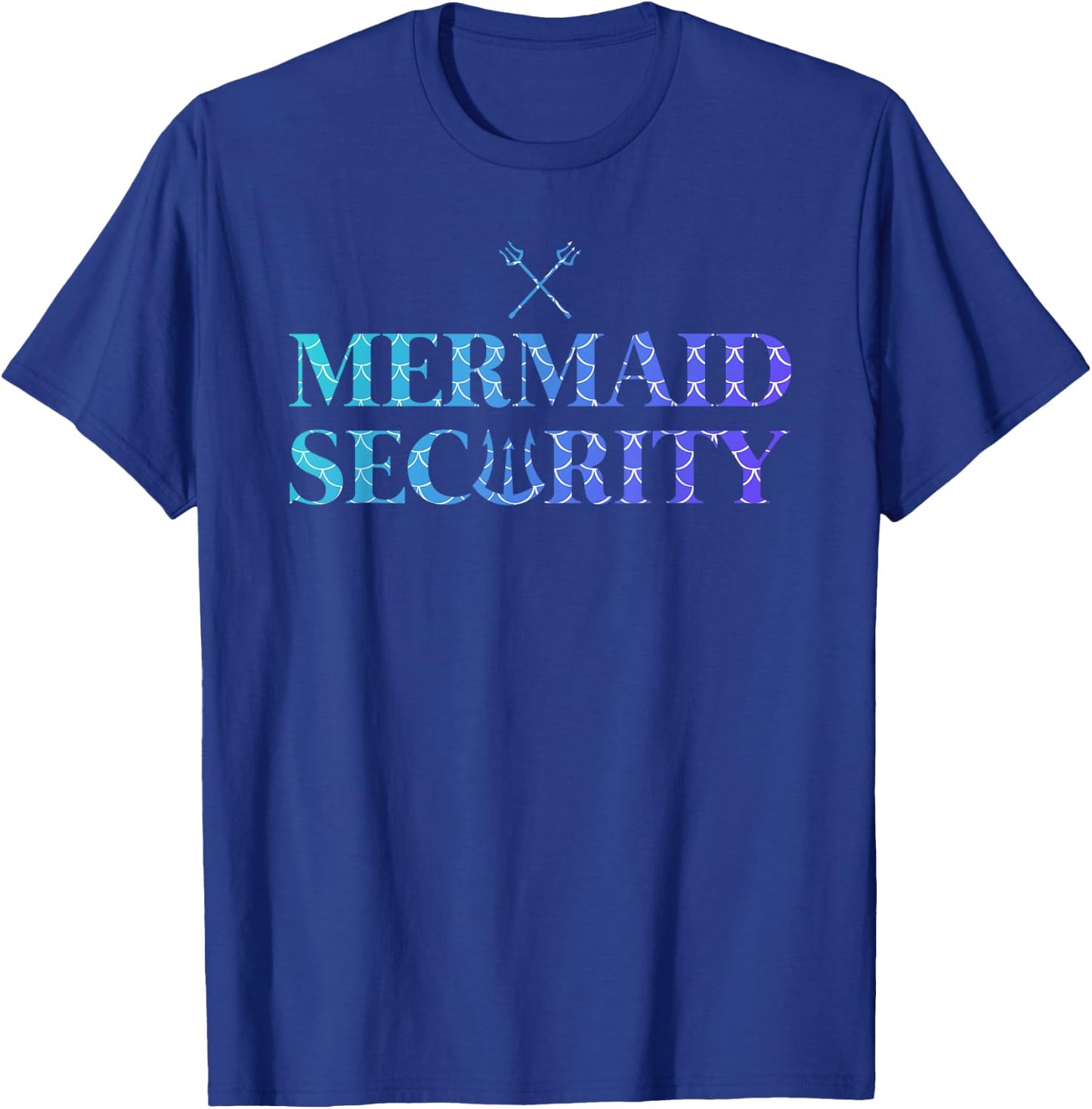 Merman Mermaid Security T-Shirt - T-Shirt | Royal
