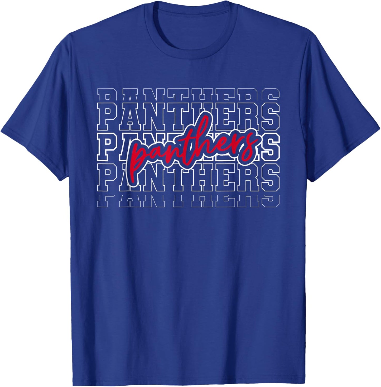 Vintage Panthers School Sports Name Spirit Back To School T-Shirt - T-Shirt | Royal