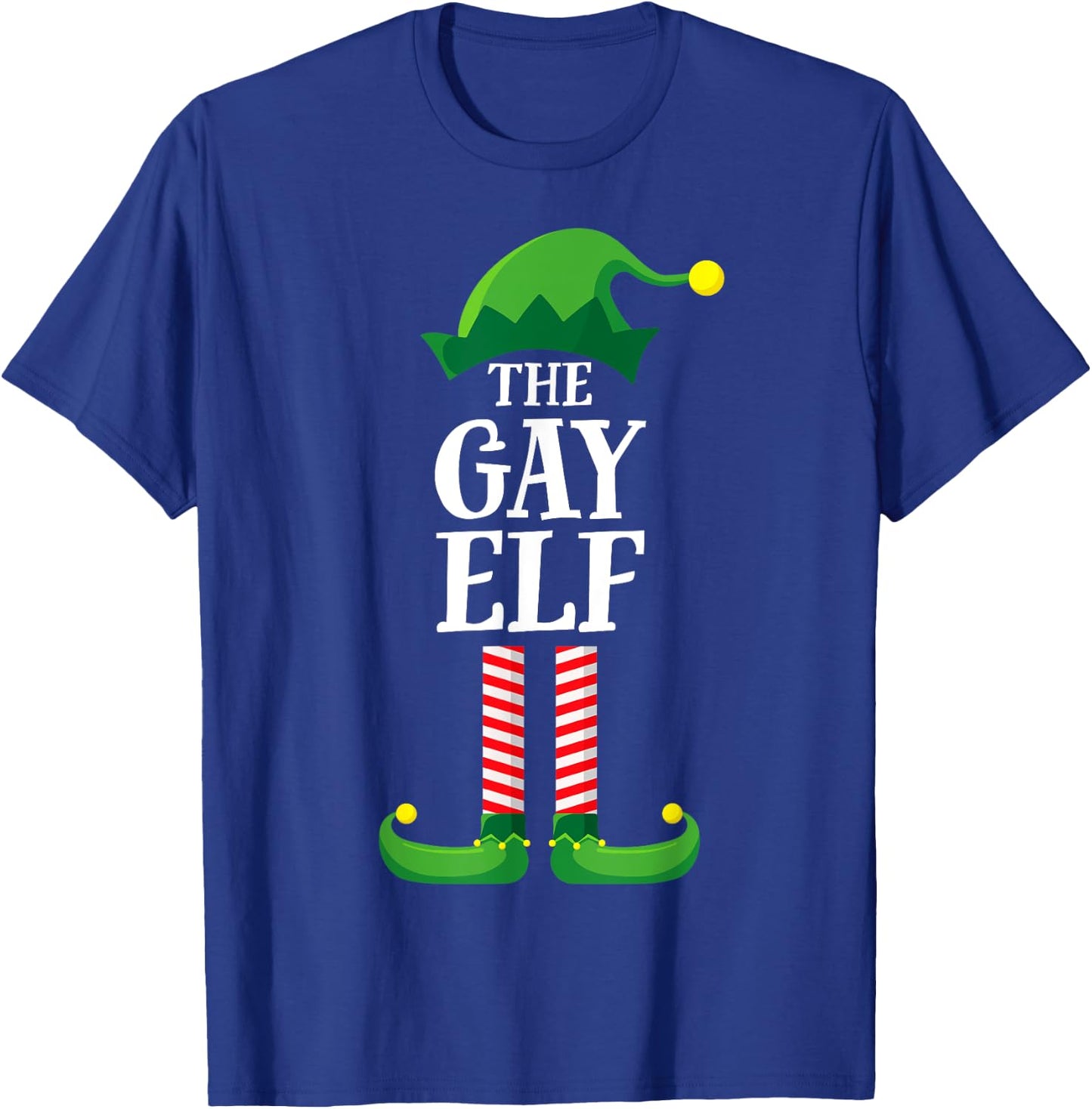 Gay Elf Matching Family Group Christmas Party Pyjamas T-Shirt - T-Shirt | Royal