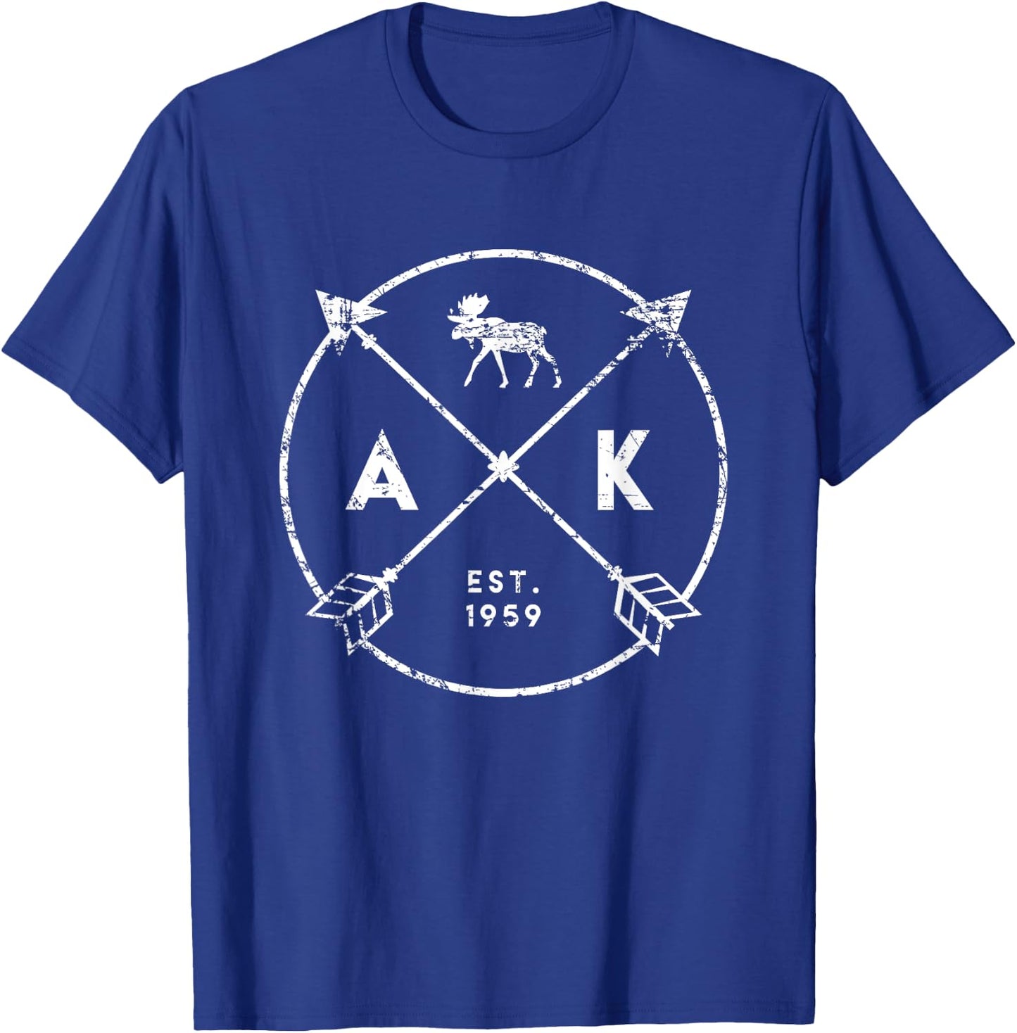 Alaska Adventure Shirt, Est 1959 Moose Arrows Tribal State T-Shirt - T-Shirt | Royal