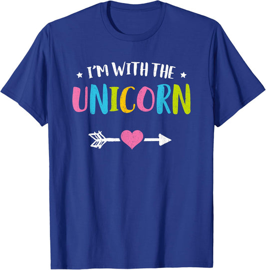 I'm With The Unicorn Cute Funny Couple Halloween Costume T-Shirt - T-Shirt | Royal