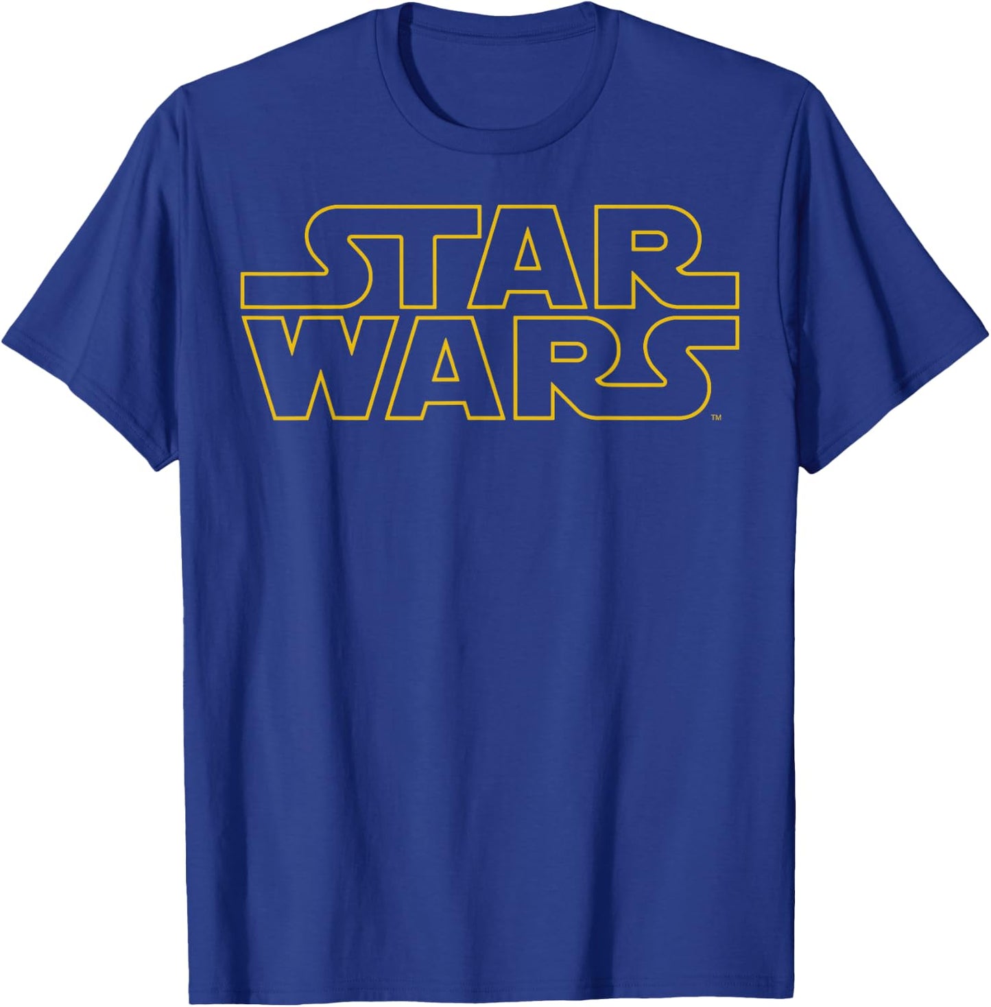 Star Wars Classic Yellow Outline Title Logo T-Shirt - T-Shirt | Royal