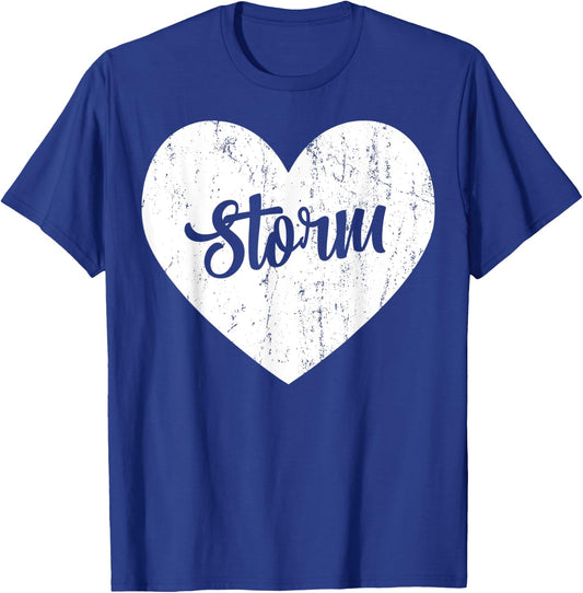 Storm School Sports Fan Team Spirit Mascot Heart Gift T-Shirt - T-Shirt | Royal