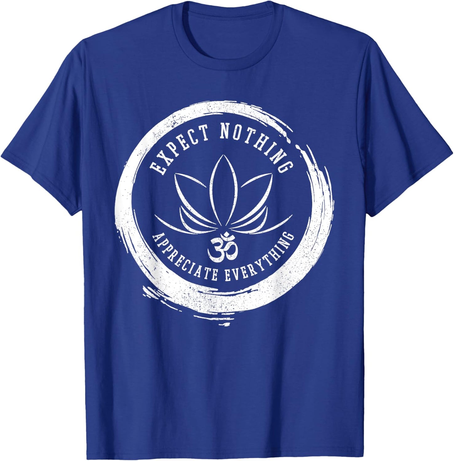 Buddhism Saying Lotus Flower Om Symbol Yoga Gift T-Shirt - T-Shirt | Royal