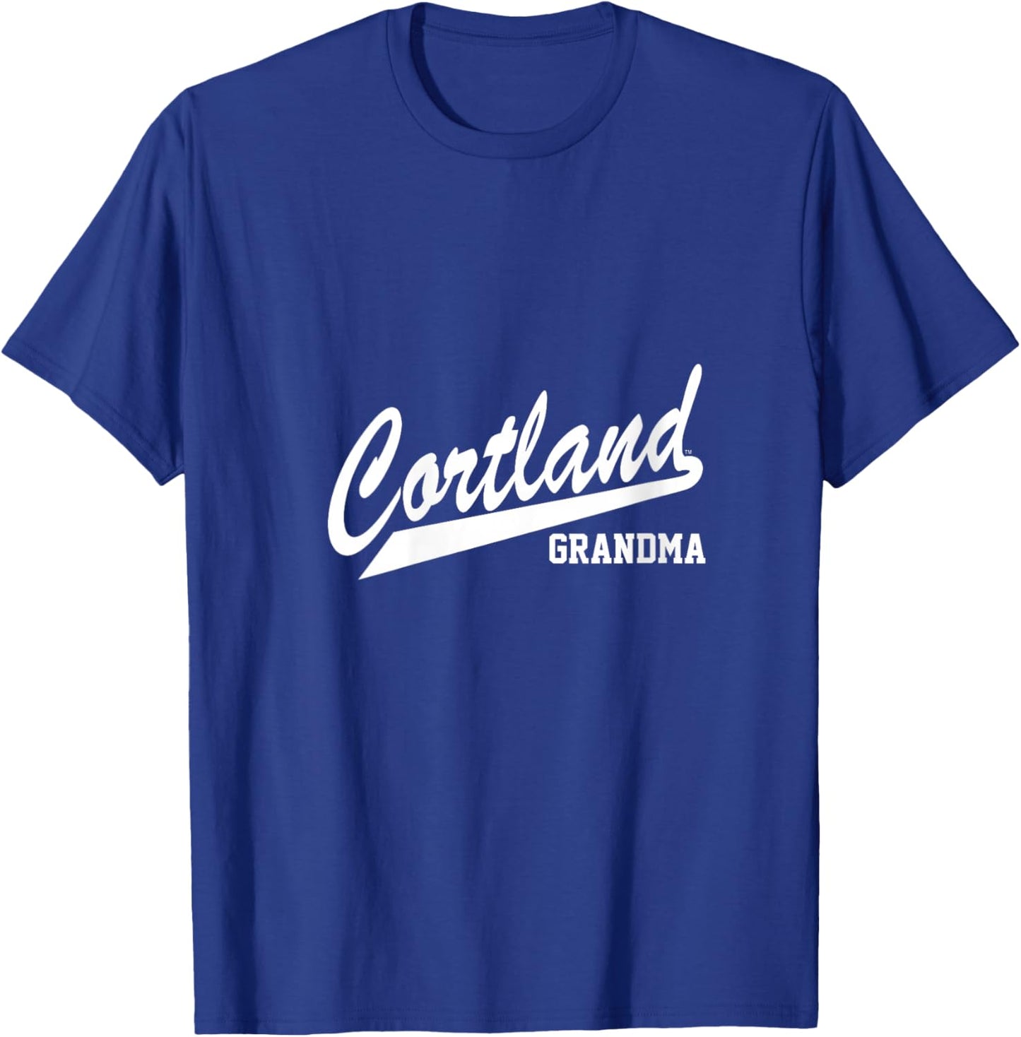 Women's SUNY Cortland Grandma Red Dragons Script V-Neck T-Shirt - T-Shirt | Royal