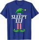Sleepy Elf Matching Family Group Christmas Party Pyjamas T-Shirt - T-Shirt | Royal