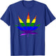 Rainbow Marijuana Leaf Pot Leaf Pride Shirt T-Shirt - T-Shirt | Royal