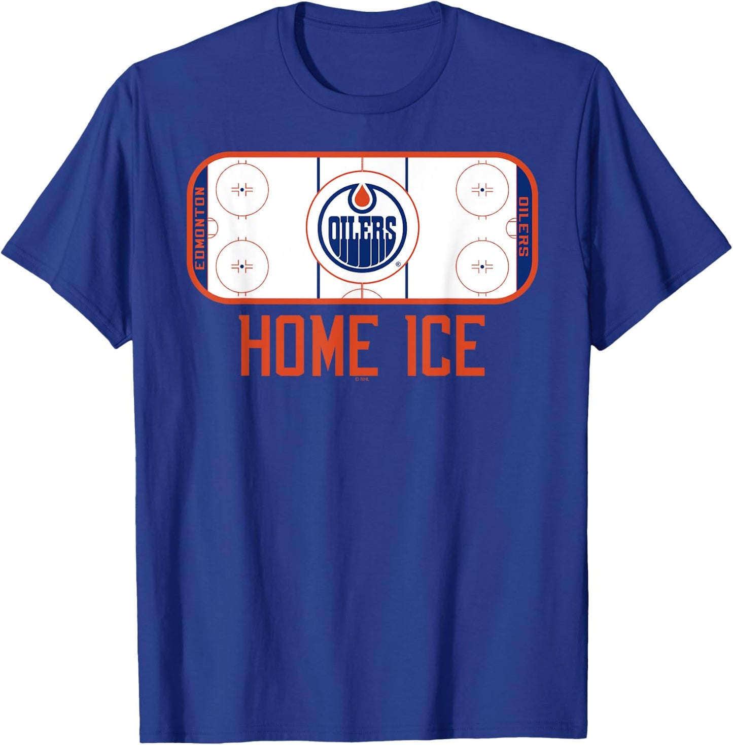Edmonton Oilers Home Ice Officially Licensed Black T-Shirt - T-Shirt | Royal
