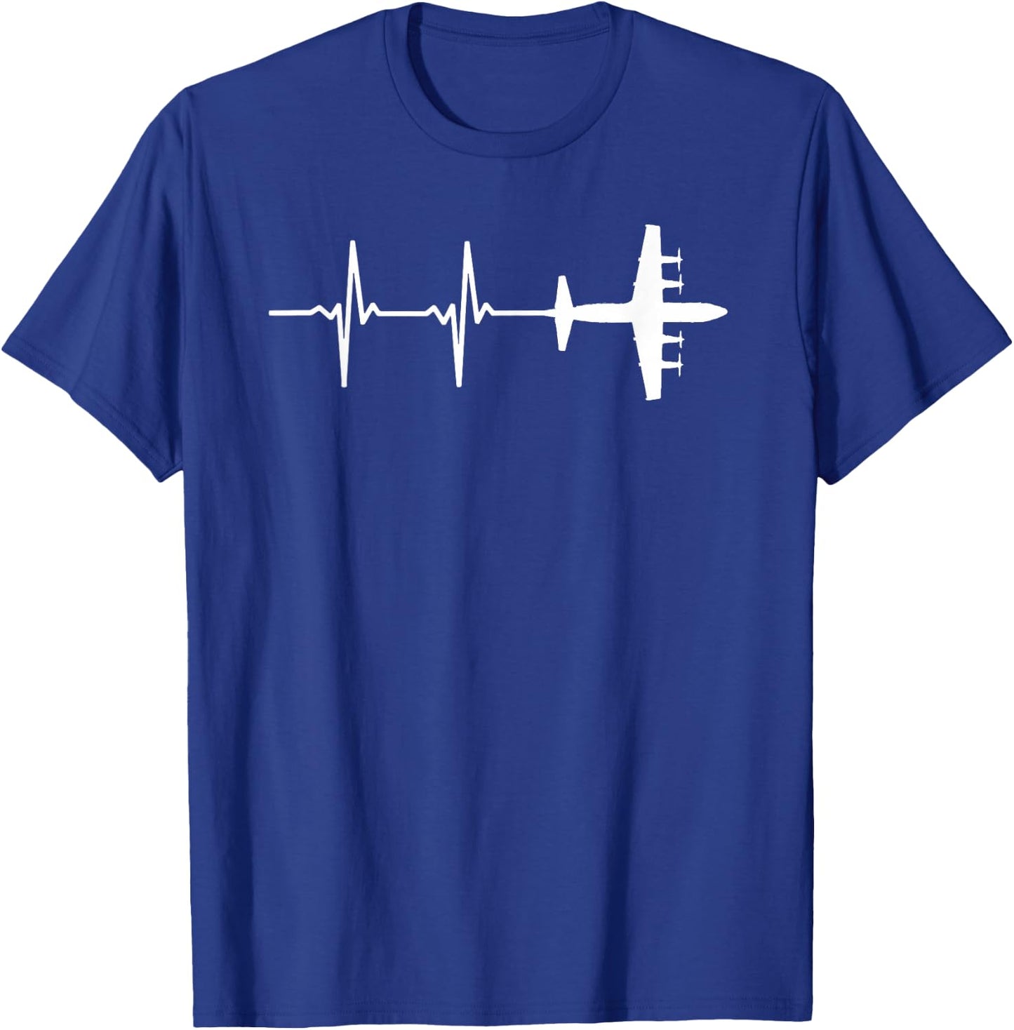 EKG Heartbeat P-3 Orion Military Plane Shirt T-Shirt - T-Shirt | Royal