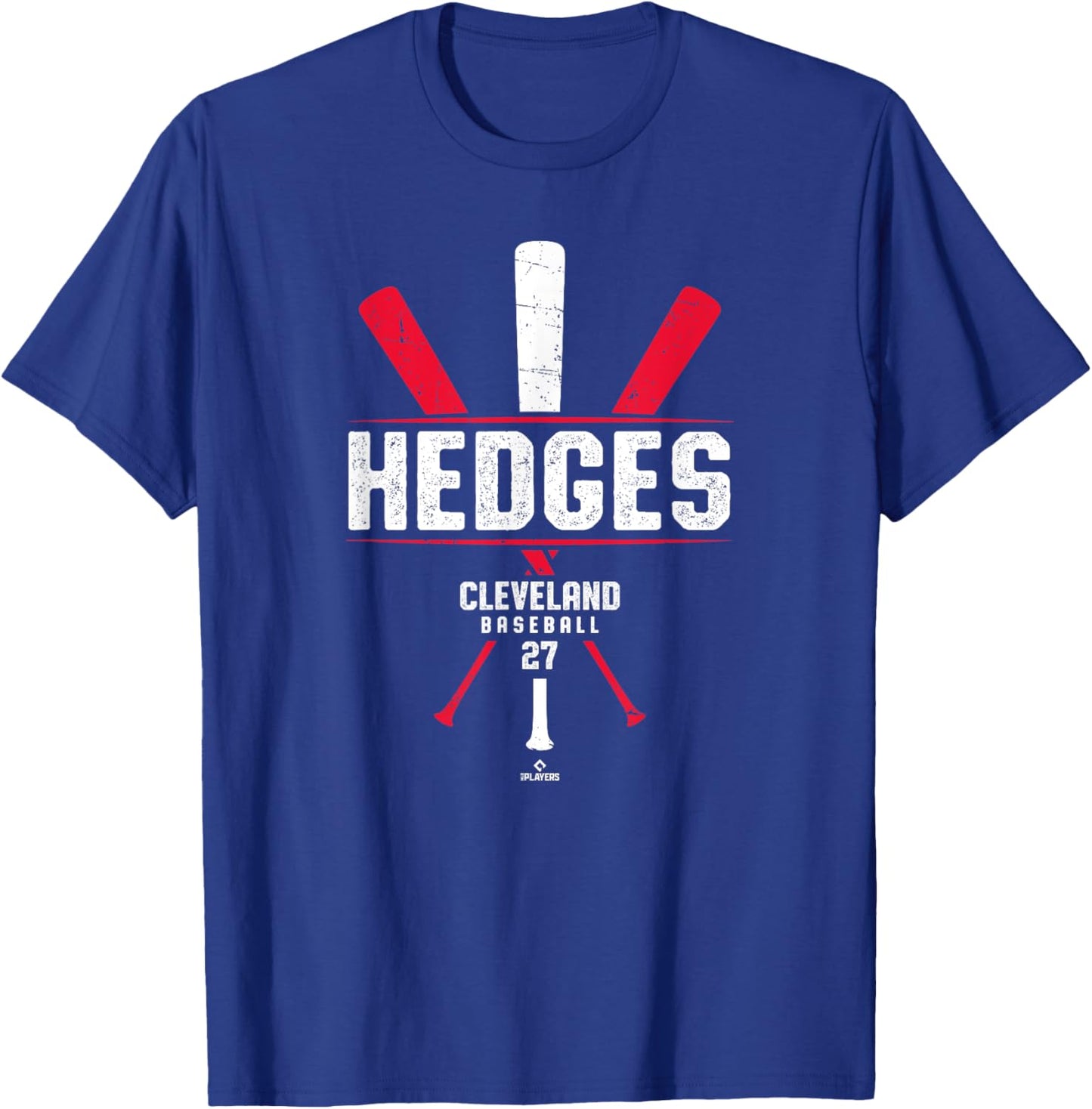 Vintage Baseball Bat Gameday Austin Hedges Cleveland T-Shirt - T-Shirt | Royal