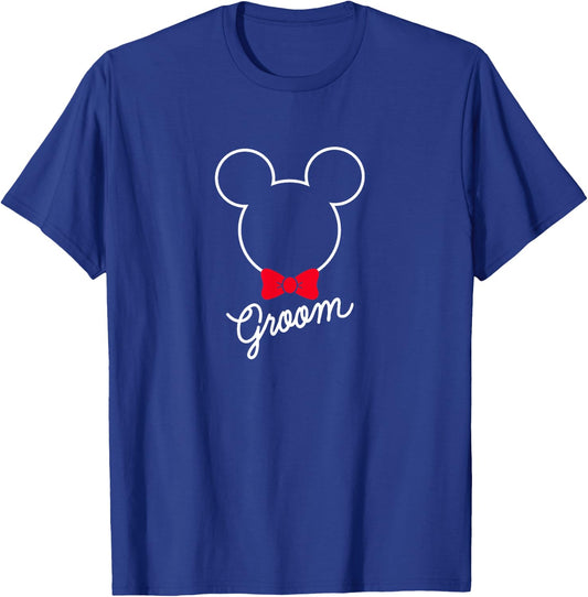 Disney Mickey Mouse Bowtie Groom Wedding Small T-Shirt - T-Shirt | Royal